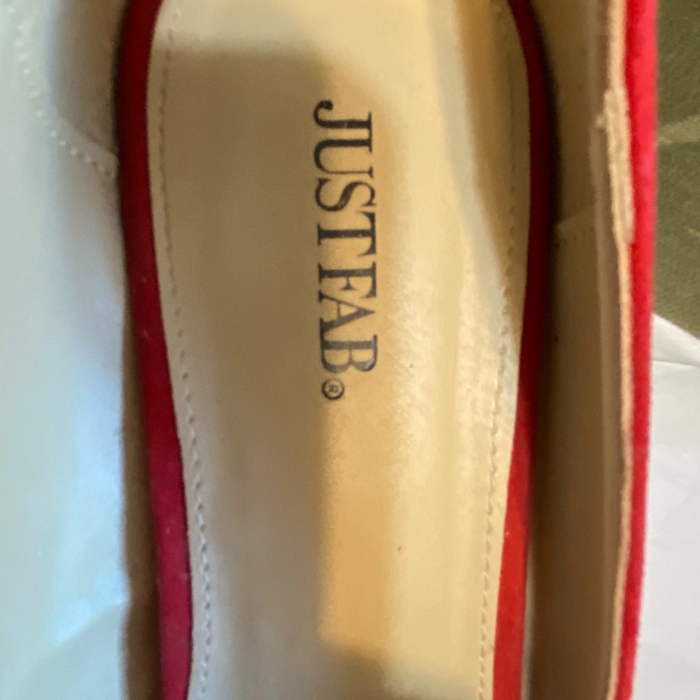 Lk New ~ Just Fab Red "Andie" 4 " Stiletto heels-sz 10 - Picture 10 of 11